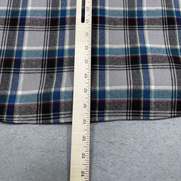 VTG Pendleton Shirt Large Mens Wool Flannel LOBO Plaid Long Sleeve Elbow Patch - Picture 11 of 12